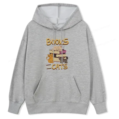 Pagewings All I Need Is Books And Cats Unisex Classic Hoodie