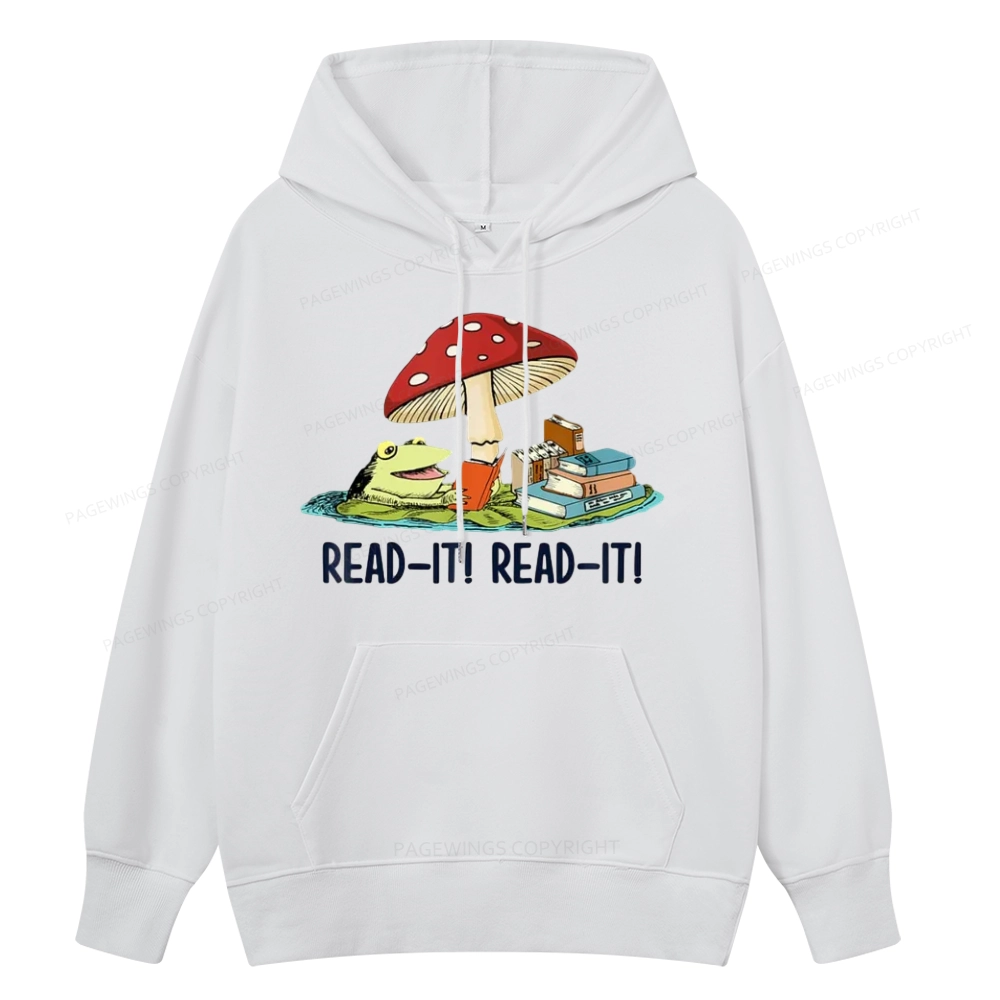 Pagewings Mushroom Read it Book Unisex Classic Hoodie