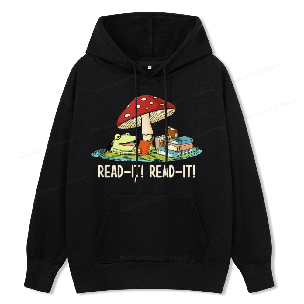 Pagewings Mushroom Read it Book Unisex Classic Hoodie