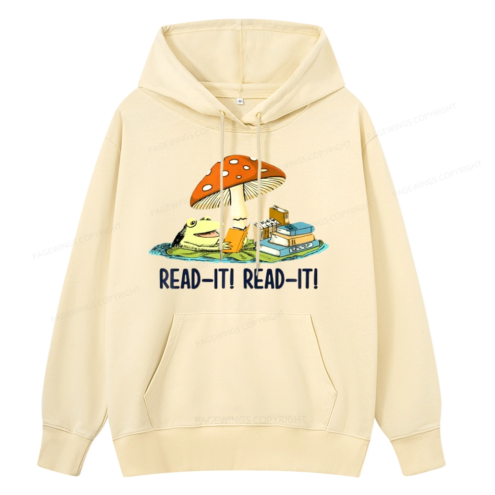 Pagewings Mushroom Read it Book Unisex Classic Hoodie