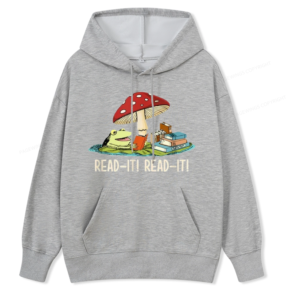 Pagewings Mushroom Read it Book Unisex Classic Hoodie