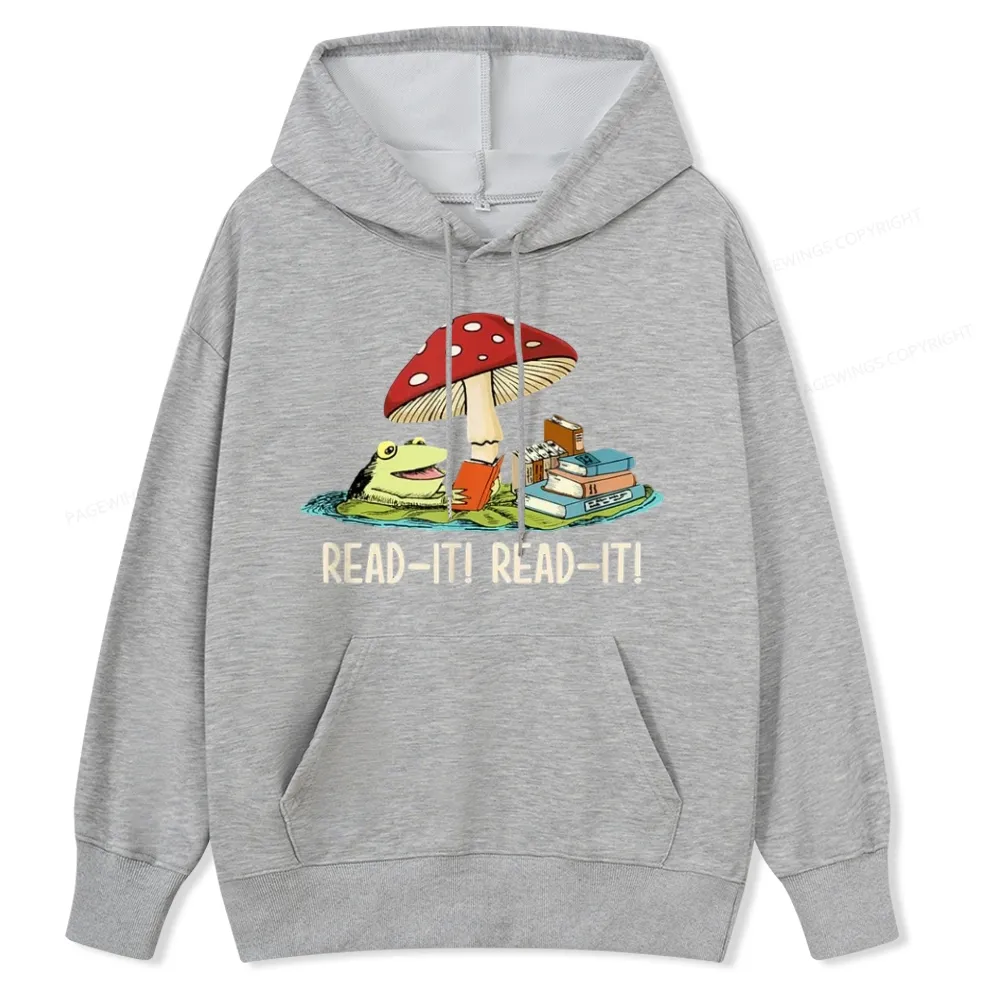Pagewings Mushroom Read it Book Unisex Classic Hoodie
