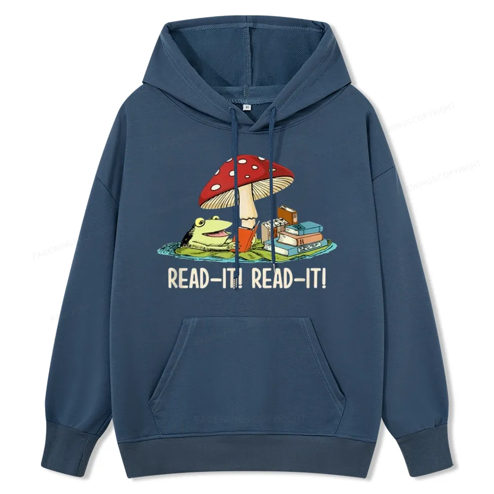Pagewings Mushroom Read it Book Unisex Classic Hoodie