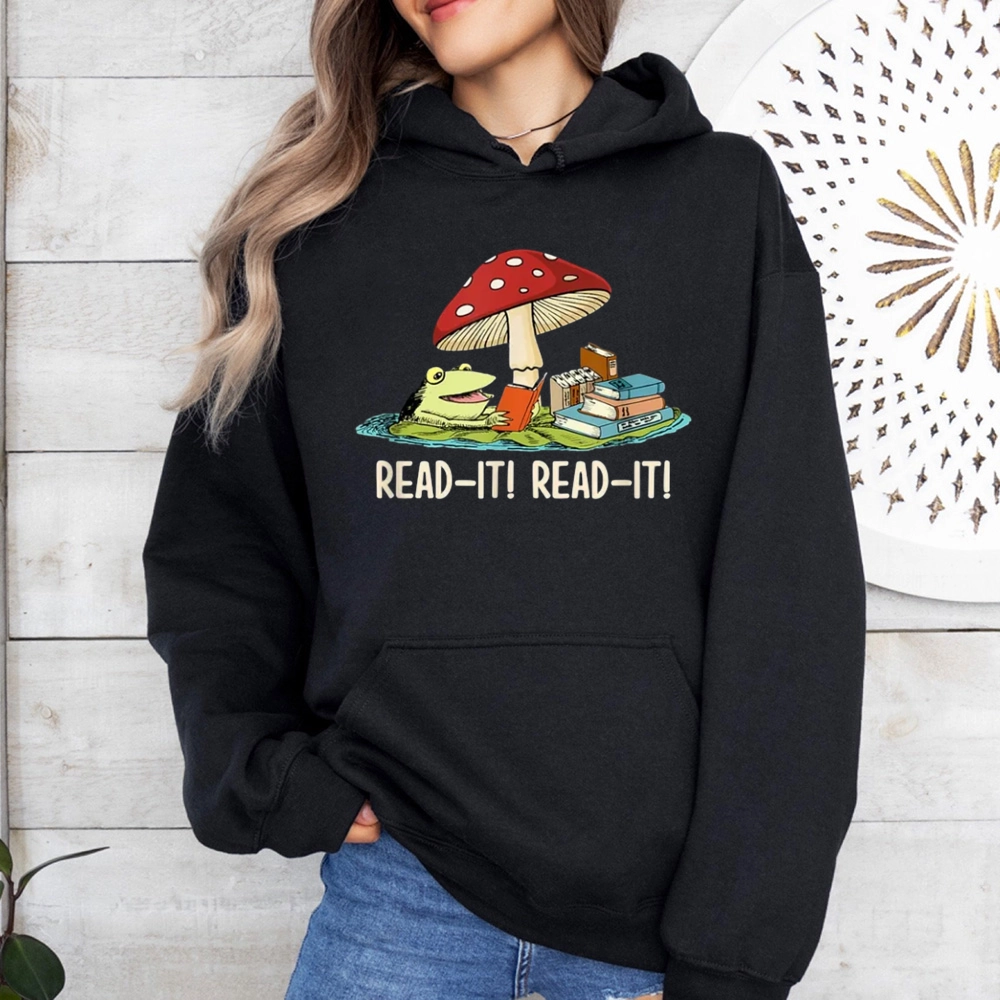 Pagewings Mushroom Read it Book Unisex Classic Hoodie
