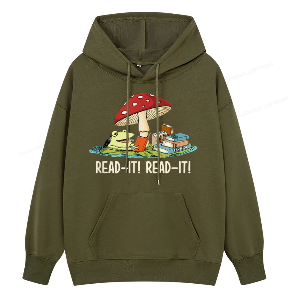 Pagewings Mushroom Read it Book Unisex Classic Hoodie