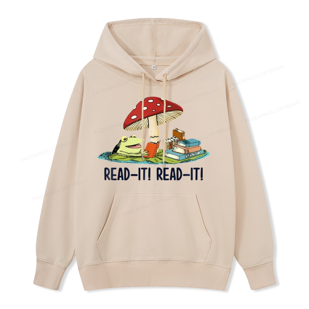 Pagewings Mushroom Read it Book Unisex Classic Hoodie
