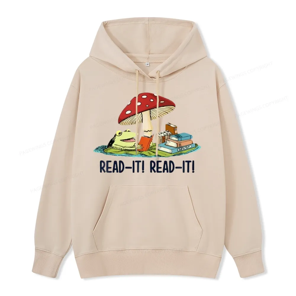 Pagewings Mushroom Read it Book Unisex Classic Hoodie