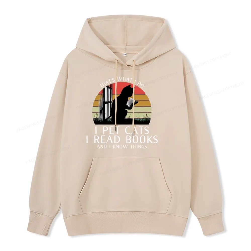 Pagewings Cat And Book Unisex Classic Hoodie