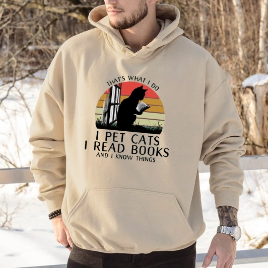 Pagewings Cat And Book Unisex Classic Hoodie