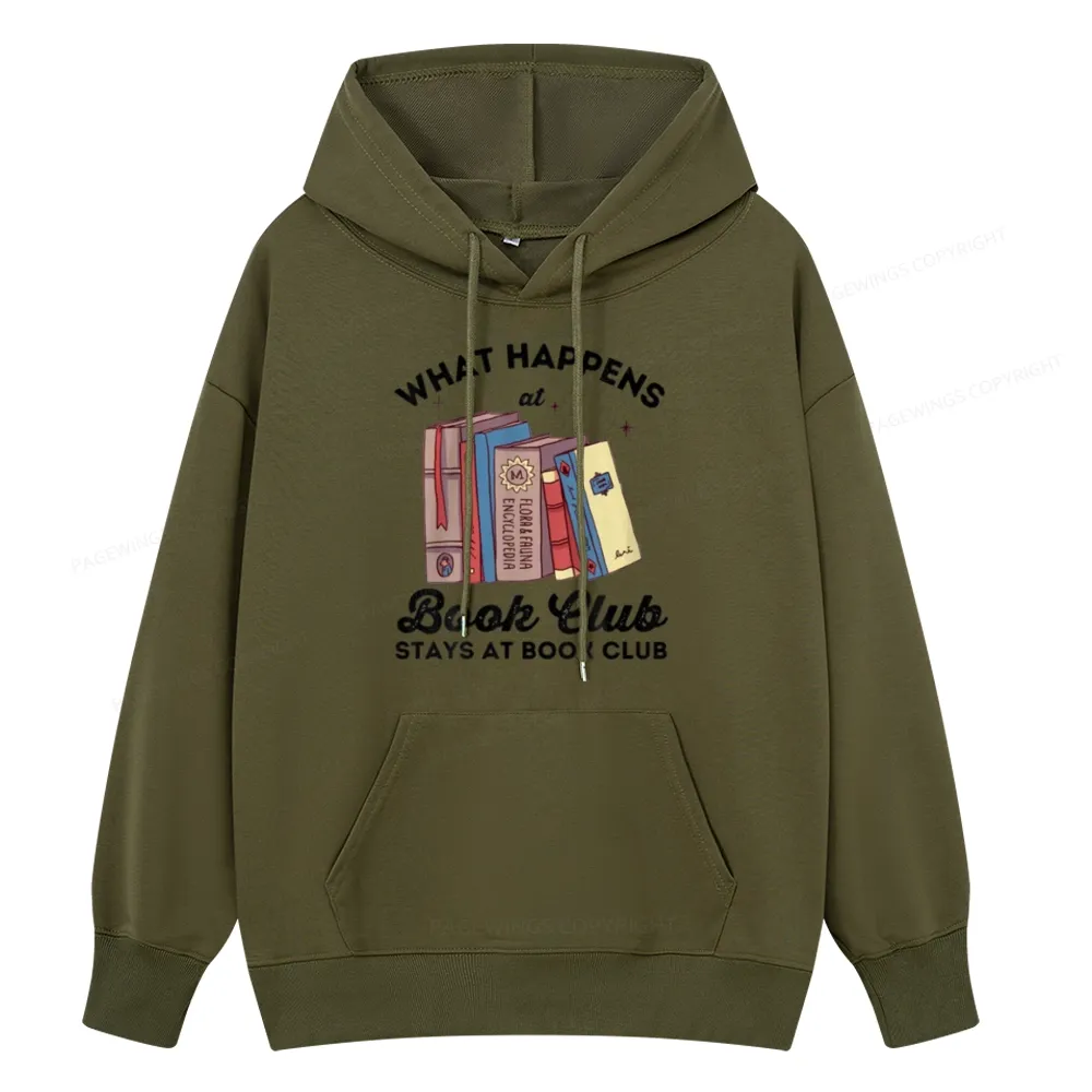 Pagewings Stays At Book Club Book Unisex Classic Hoodie