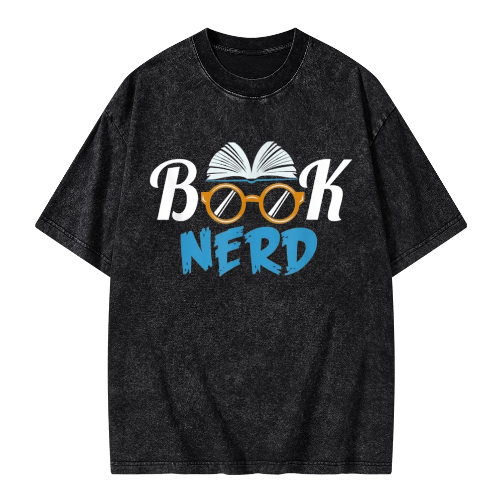 Pagewings Book Nerd Unisex Washed T-shirt