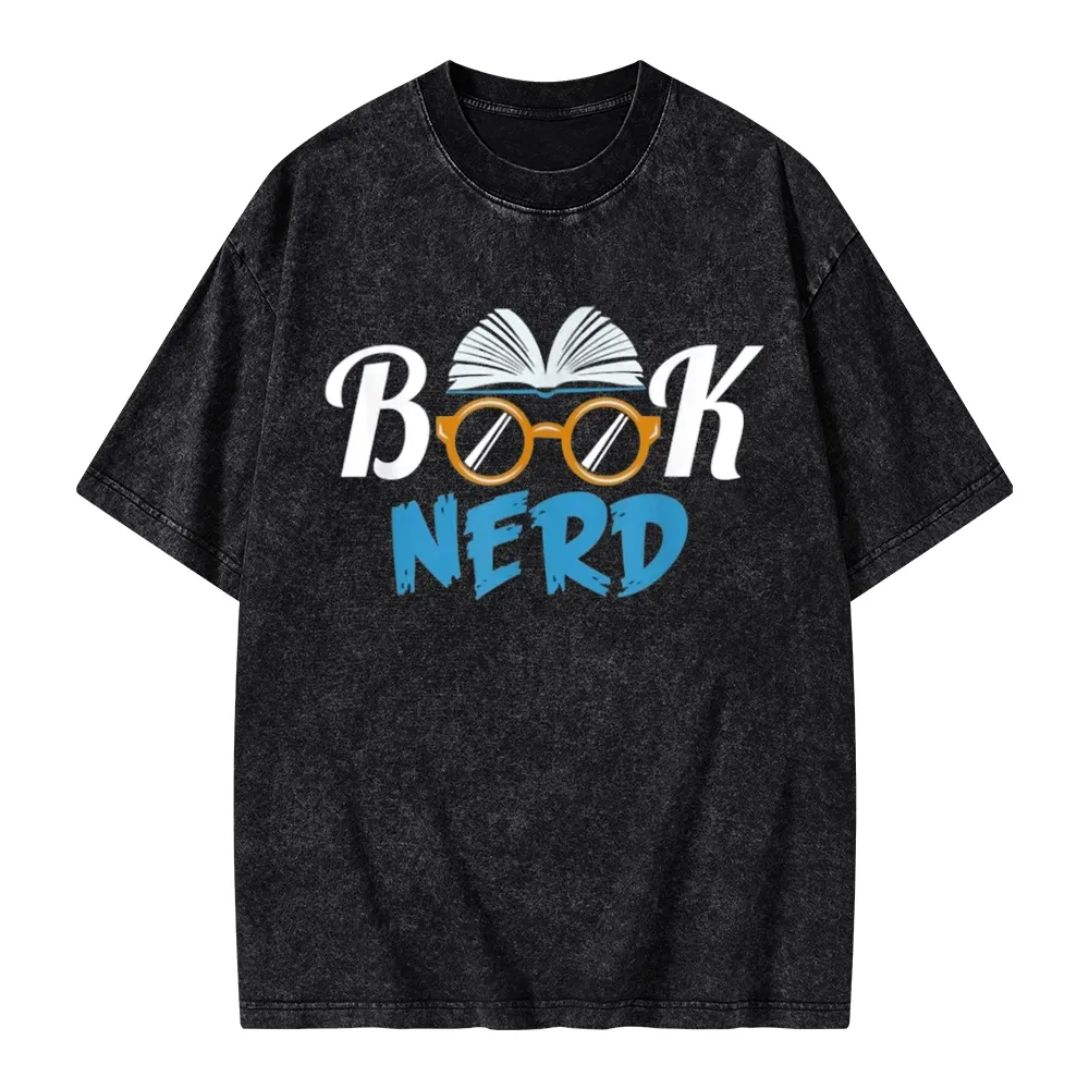 Pagewings Book Nerd Unisex Washed T-shirt