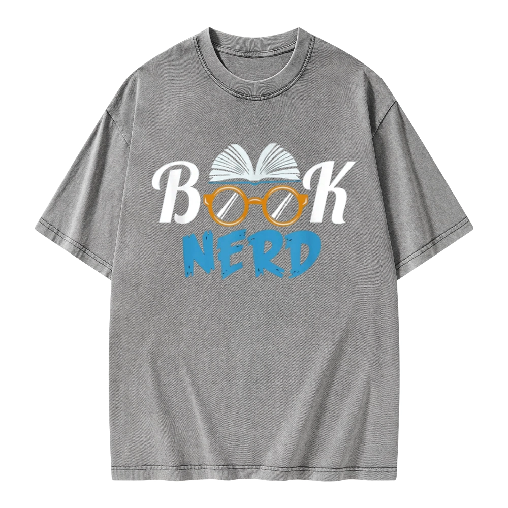 Pagewings Book Nerd Unisex Washed T-shirt