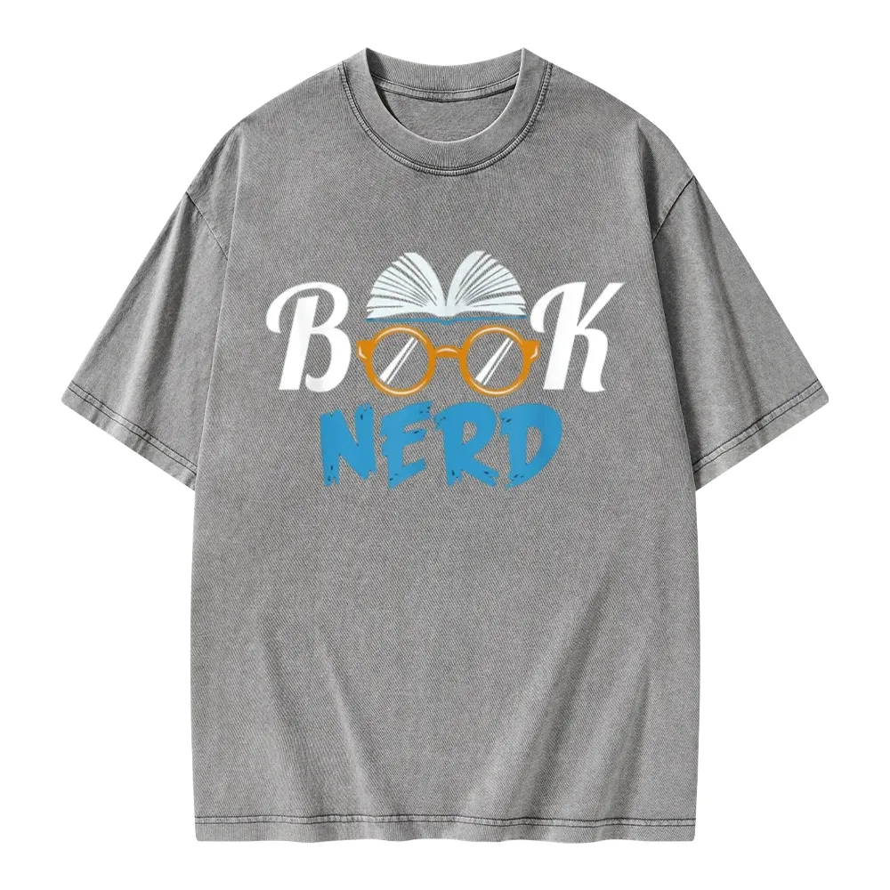 Pagewings Book Nerd Unisex Washed T-shirt