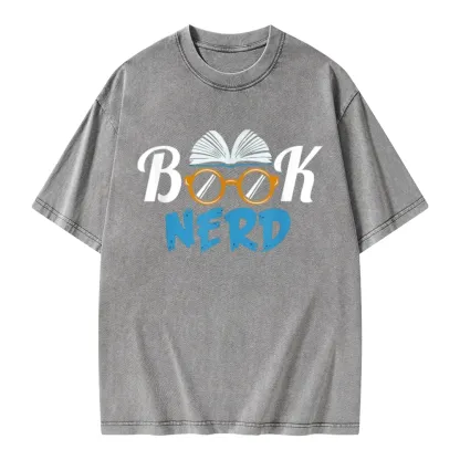 Pagewings Book Nerd Unisex Washed T-shirt