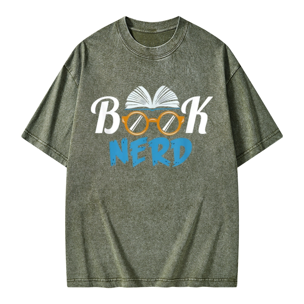 Pagewings Book Nerd Unisex Washed T-shirt