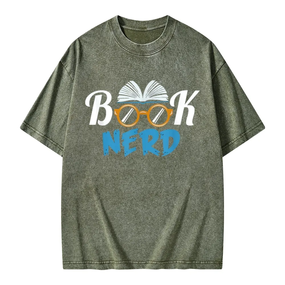 Pagewings Book Nerd Unisex Washed T-shirt