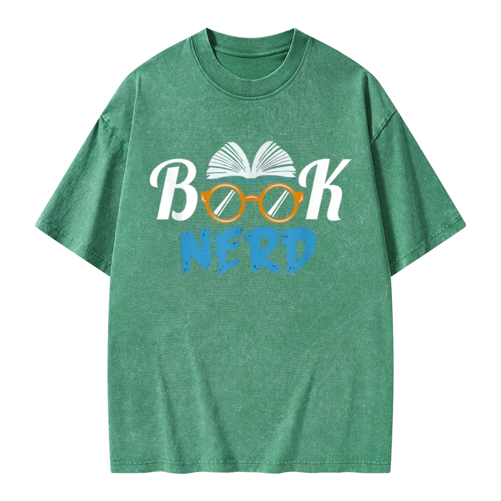 Pagewings Book Nerd Unisex Washed T-shirt