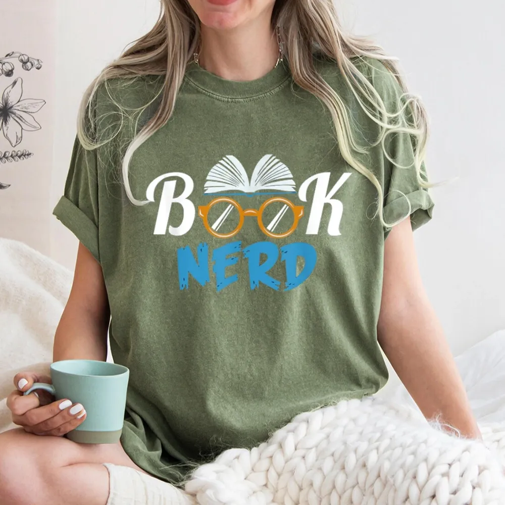 Pagewings Book Nerd Unisex Washed T-shirt