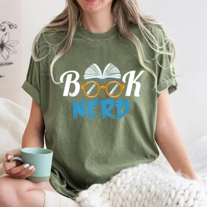 Pagewings Book Nerd Unisex Washed T-shirt