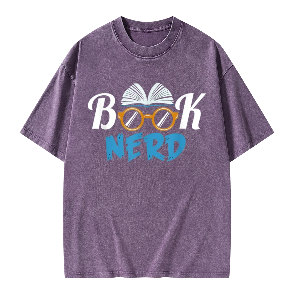 Pagewings Book Nerd Unisex Washed T-shirt