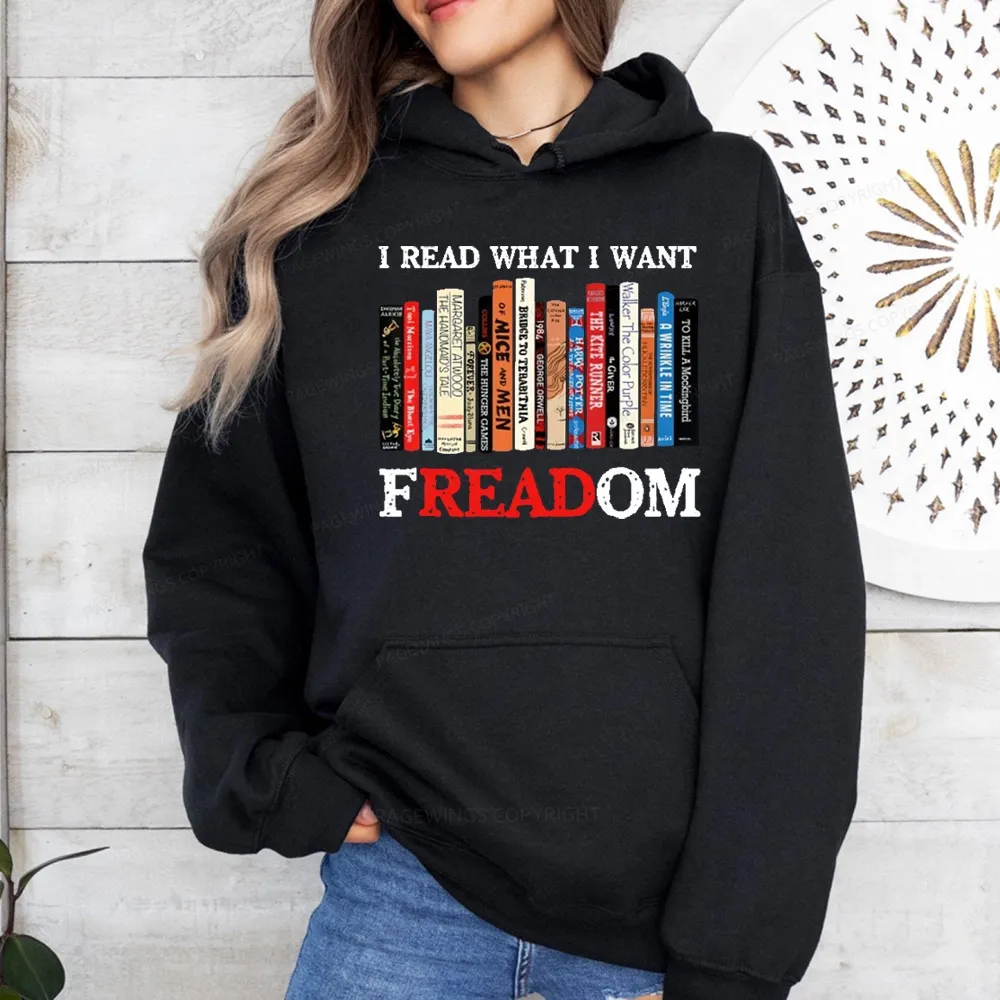 Pagewings I Read What I Want Banned Books Unisex Classic Hoodie