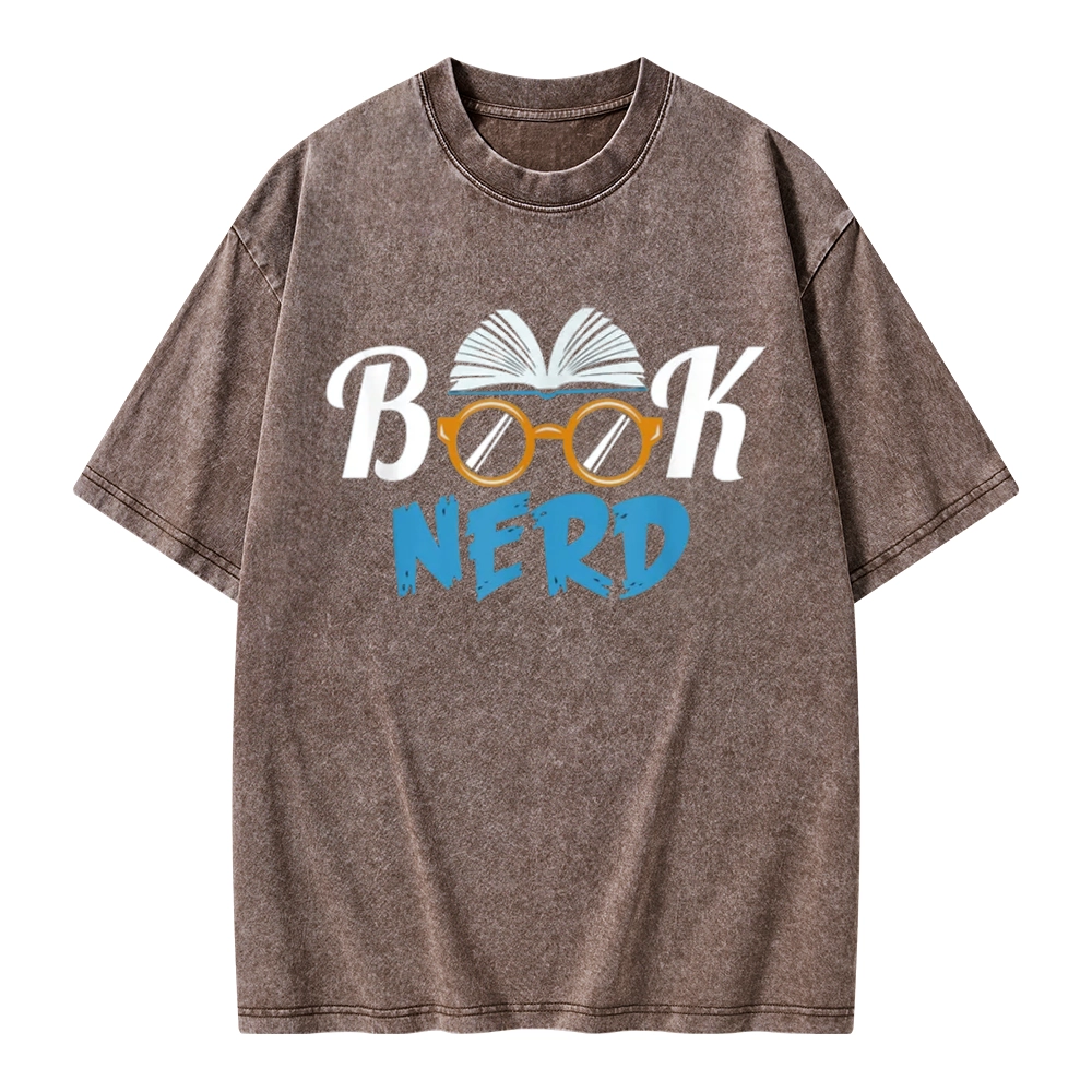 Pagewings Book Nerd Unisex Washed T-shirt