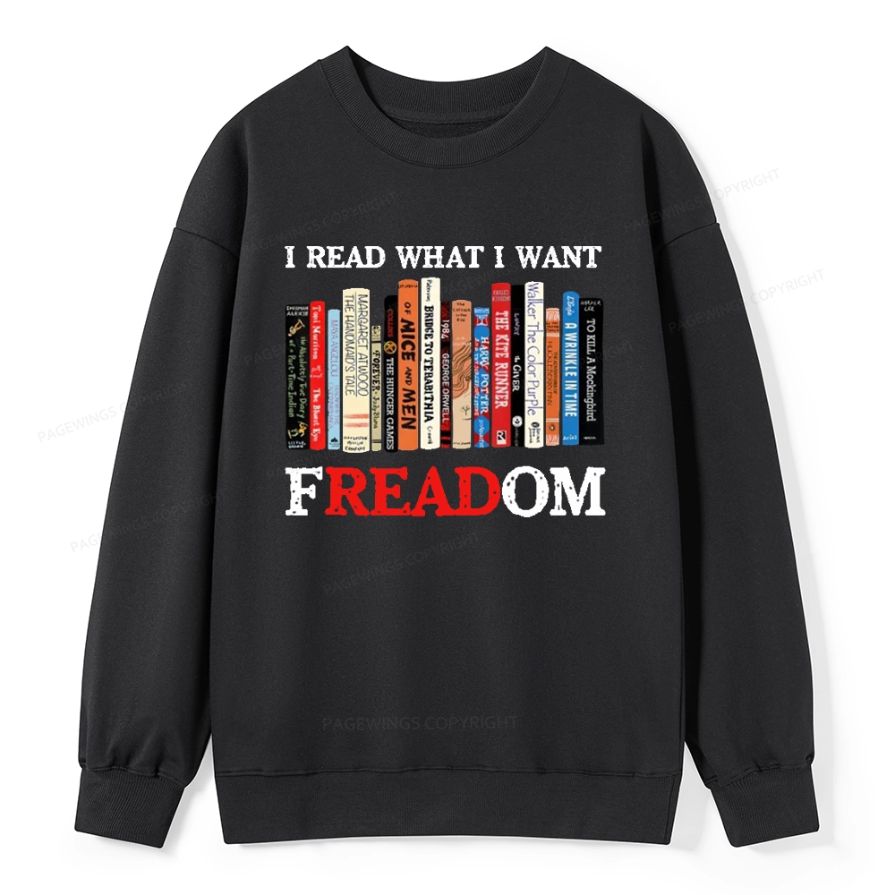 Pagewings I Read What I Want Banned Books Unisex Classic Sweatshirt