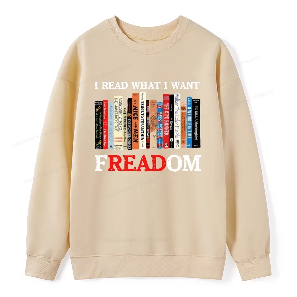 Pagewings I Read What I Want Banned Books Unisex Classic Sweatshirt