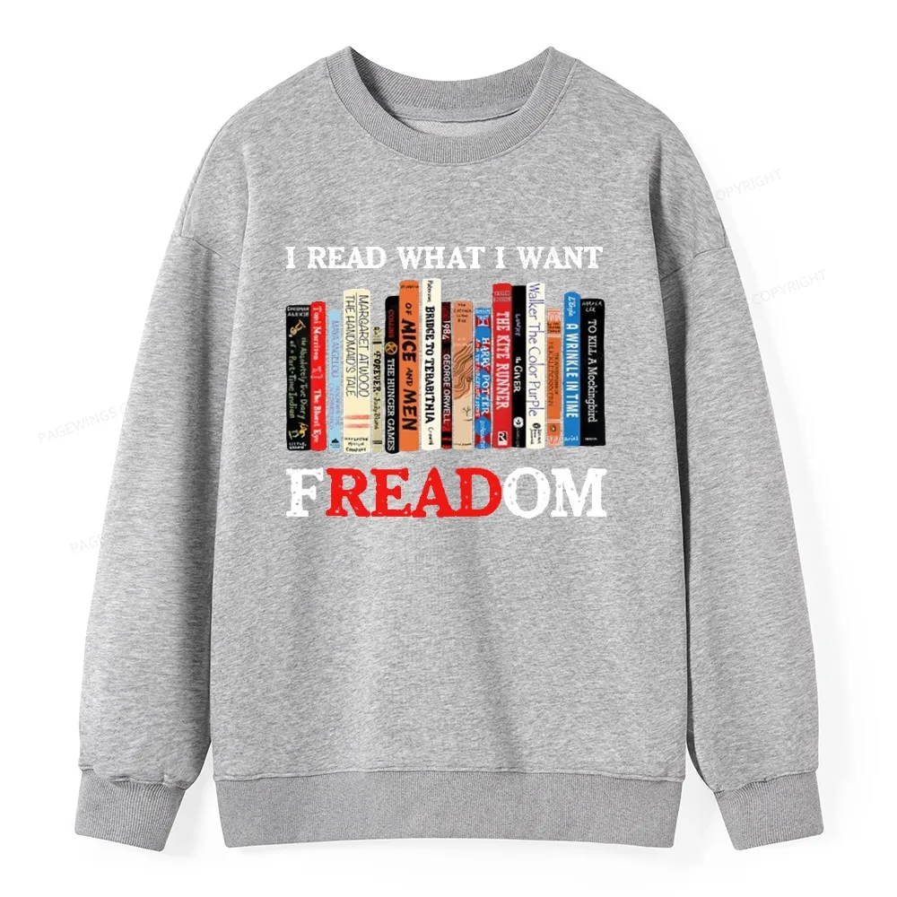 Pagewings I Read What I Want Banned Books Unisex Classic Sweatshirt