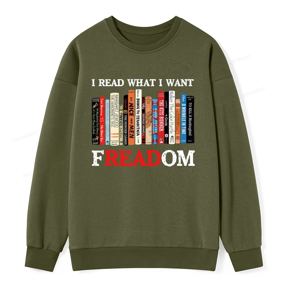 Pagewings I Read What I Want Banned Books Unisex Classic Sweatshirt
