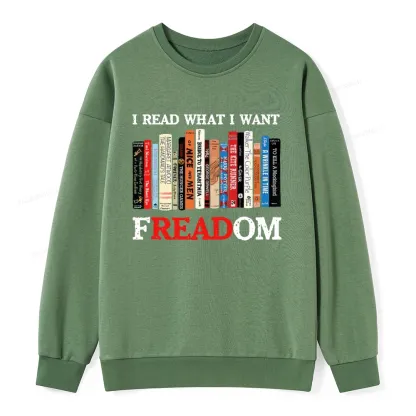 Pagewings I Read What I Want Banned Books Unisex Classic Sweatshirt