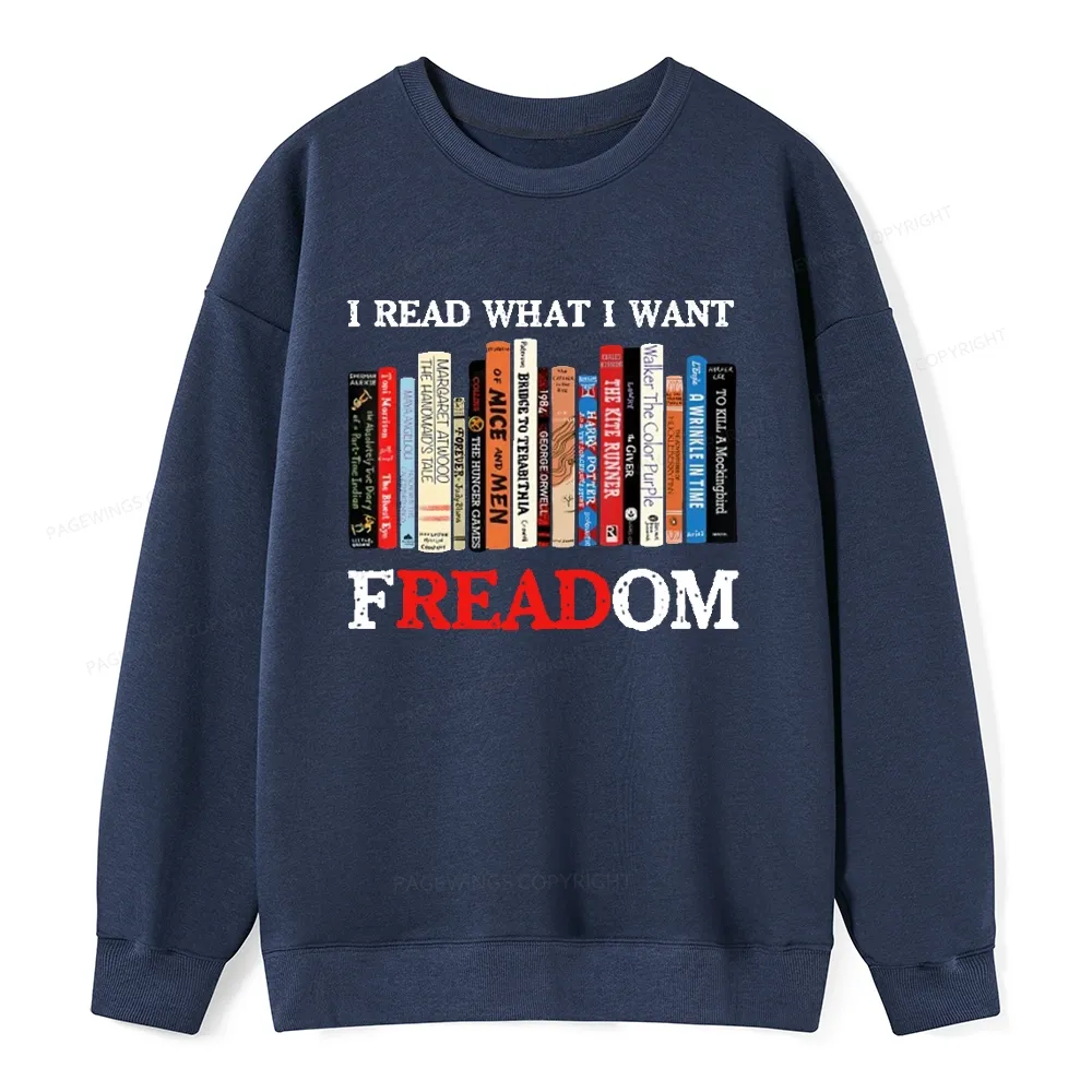 Pagewings I Read What I Want Banned Books Unisex Classic Sweatshirt