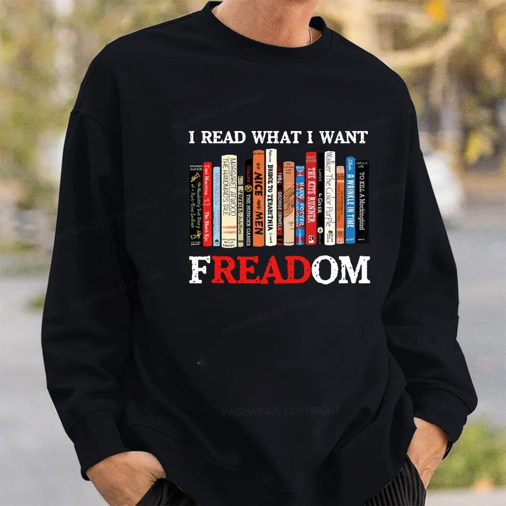 Pagewings I Read What I Want Banned Books Unisex Classic Sweatshirt