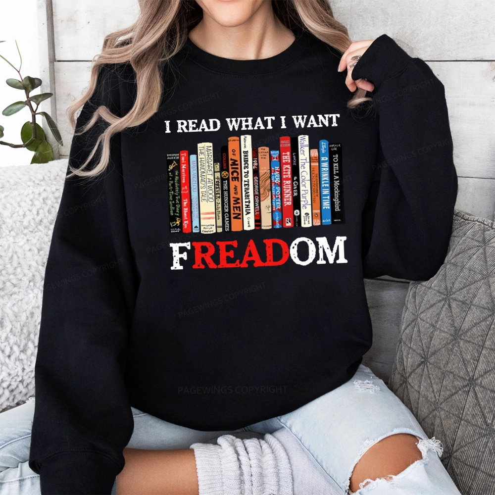 Pagewings I Read What I Want Banned Books Unisex Classic Sweatshirt