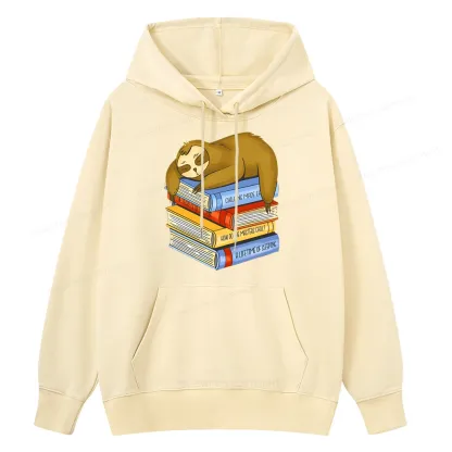 Pagewings Sloth And Book Unise Classic Hoodie