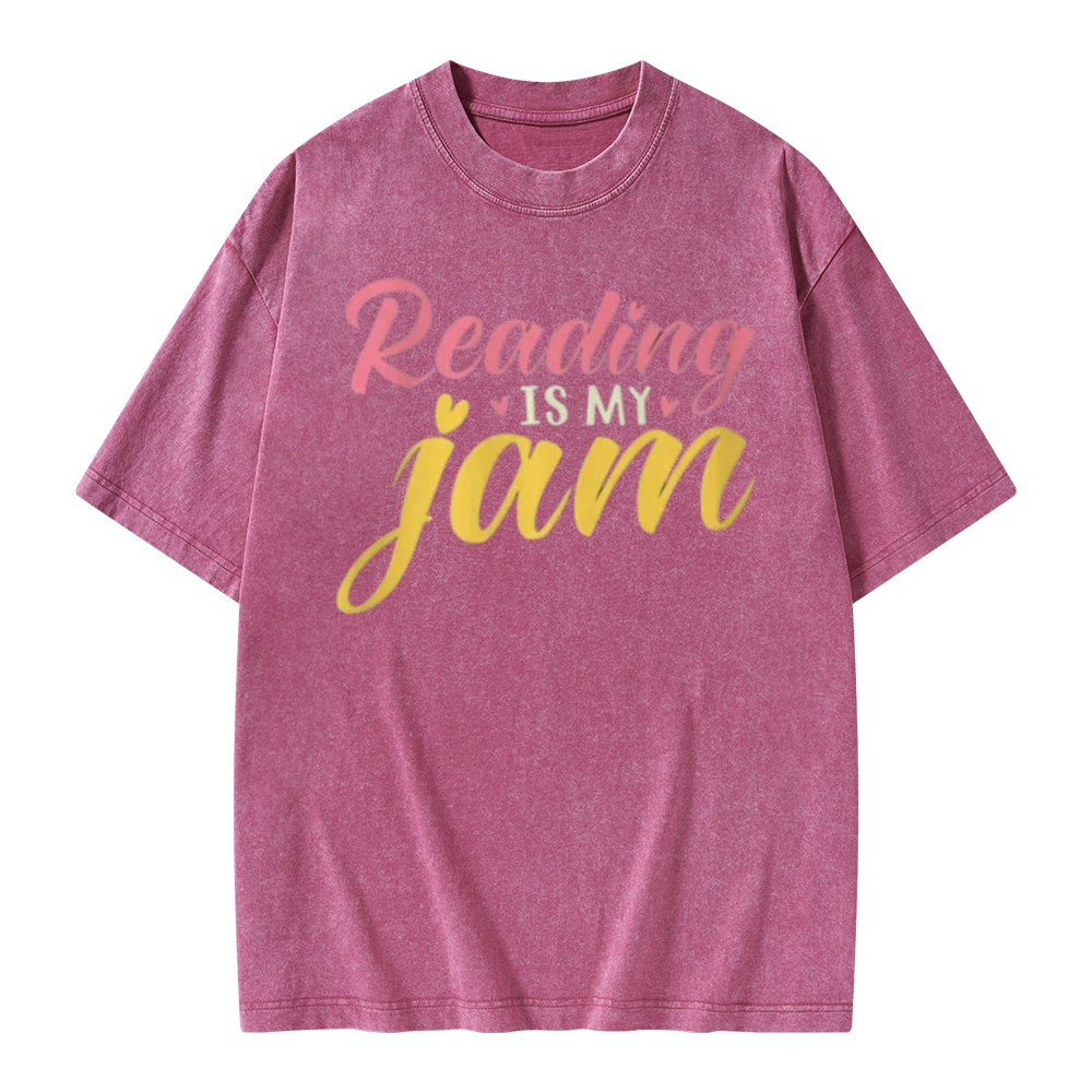Pagewings Reading is My Jam Unisex Washed T-shirt