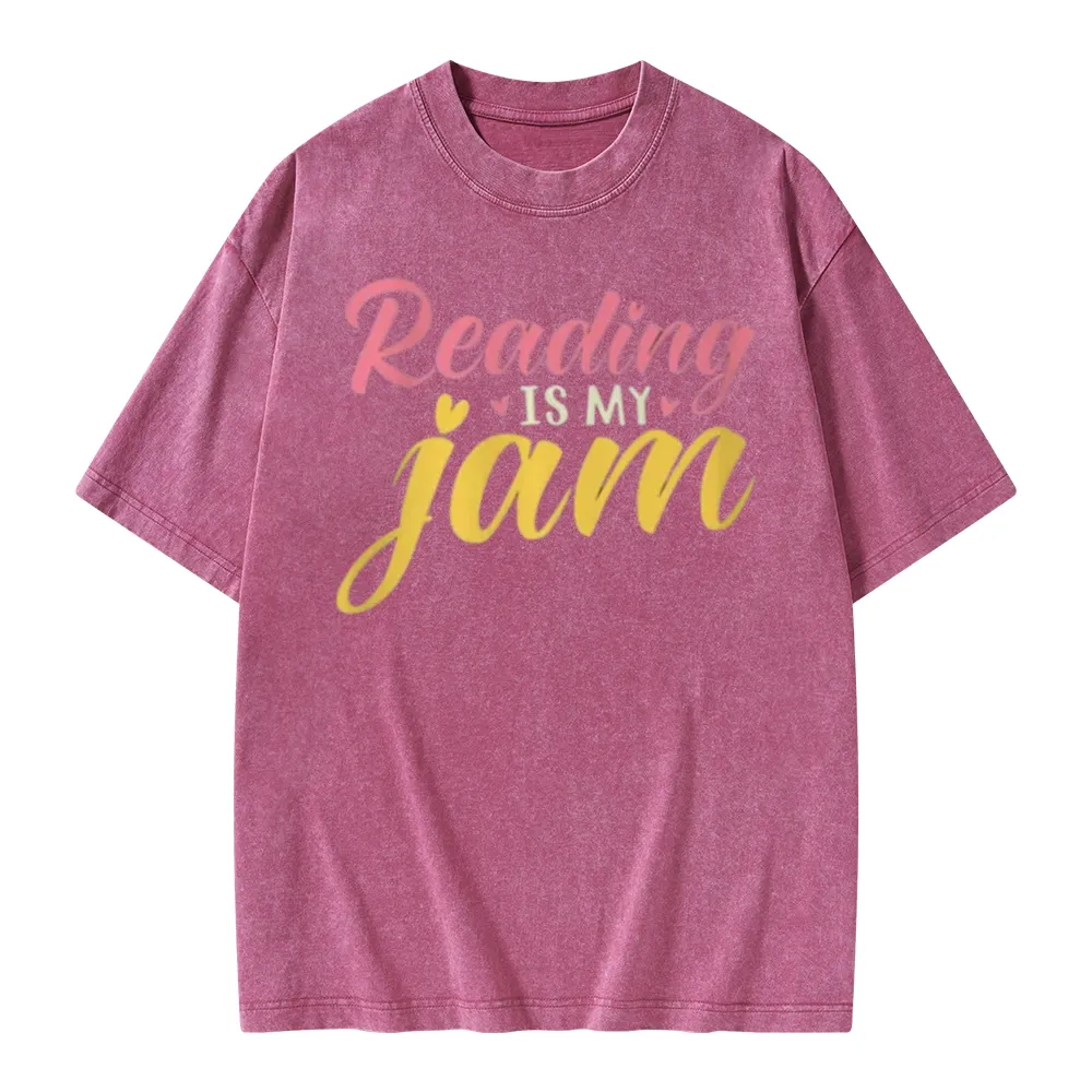 Pagewings Reading is My Jam Unisex Washed T-shirt