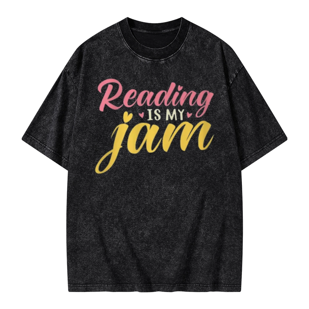 Pagewings Reading is My Jam Unisex Washed T-shirt