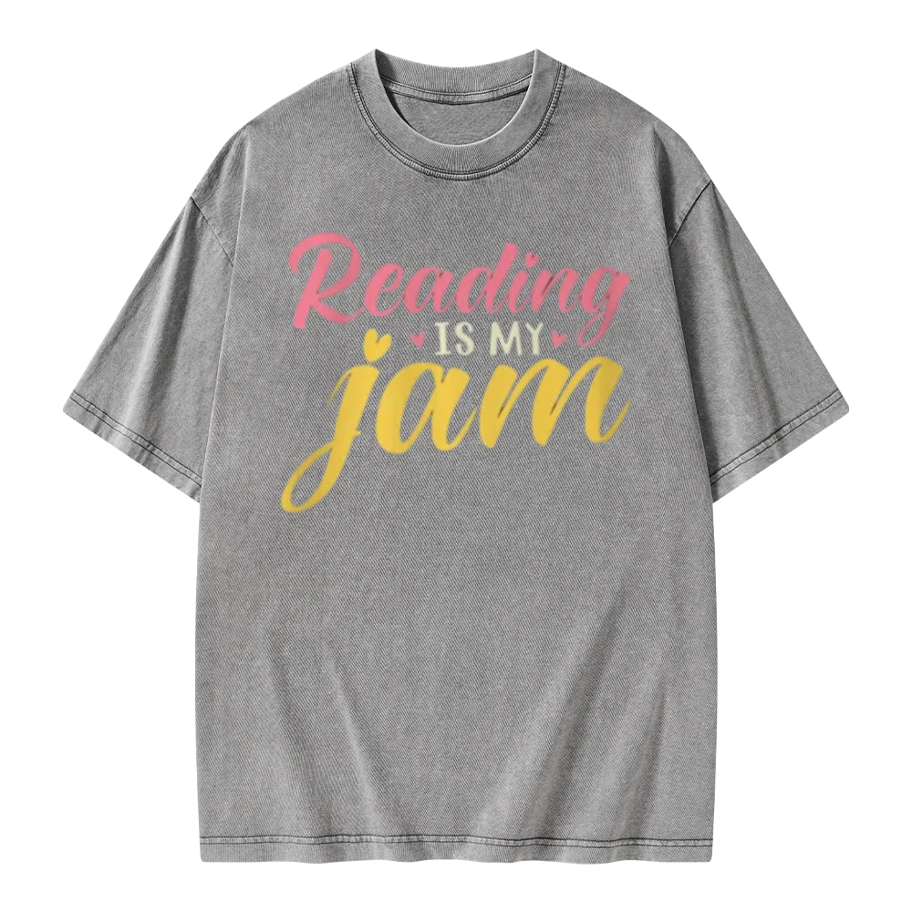 Pagewings Reading is My Jam Unisex Washed T-shirt