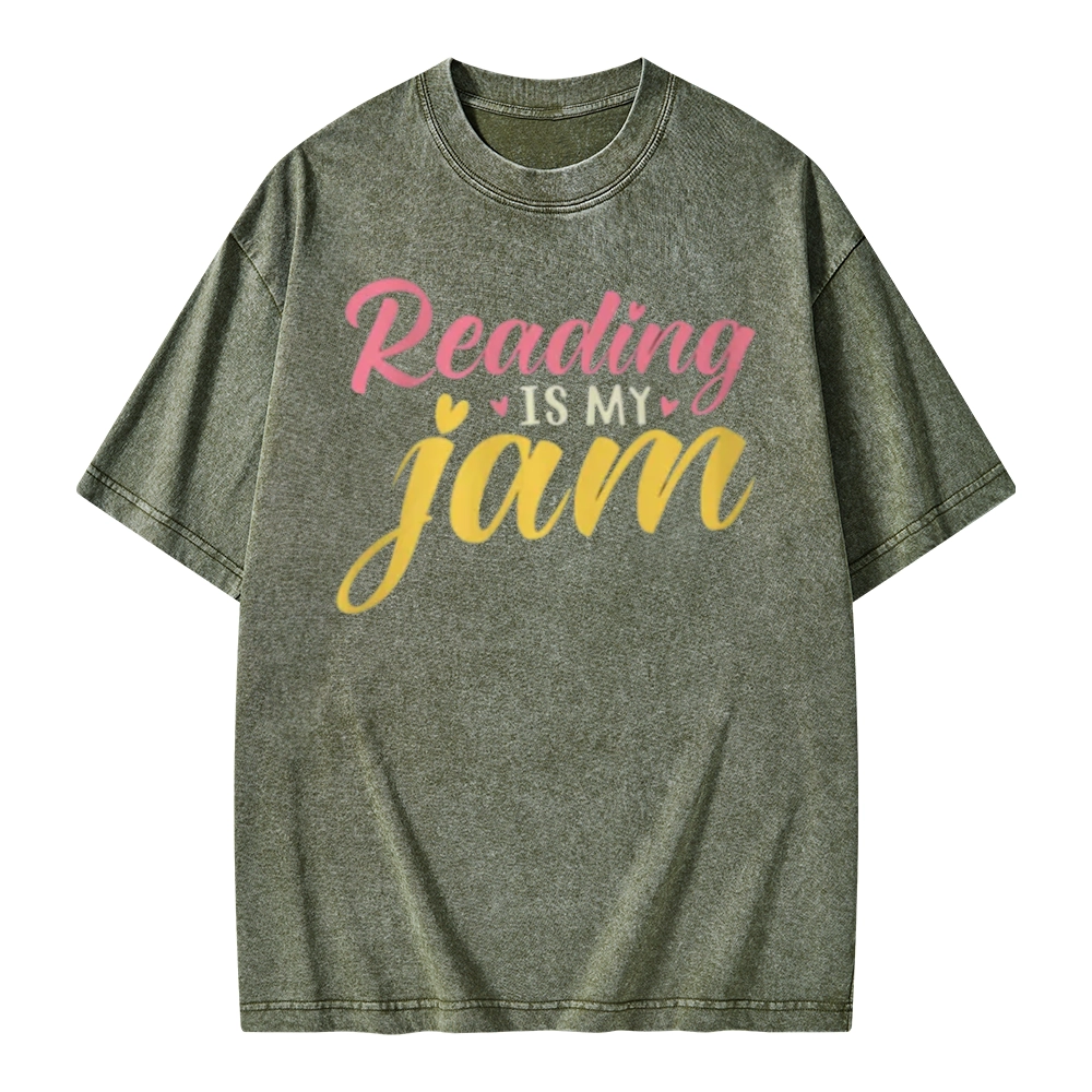 Pagewings Reading is My Jam Unisex Washed T-shirt