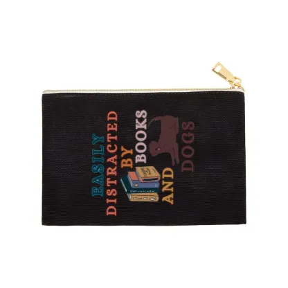 Pagewings Easily Distracted By Books And Labrador Pouch