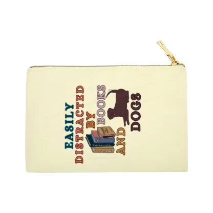 Pagewings Easily Distracted By Books And Labrador Pouch