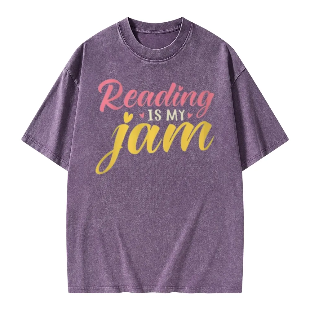Pagewings Reading is My Jam Unisex Washed T-shirt