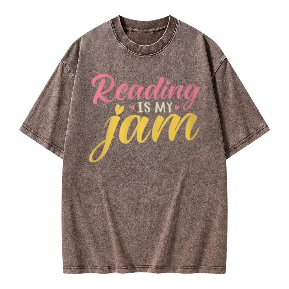 Pagewings Reading is My Jam Unisex Washed T-shirt