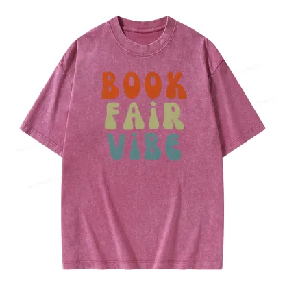 Pagewings Book Fair Vibe Unisex Washed T-shirt