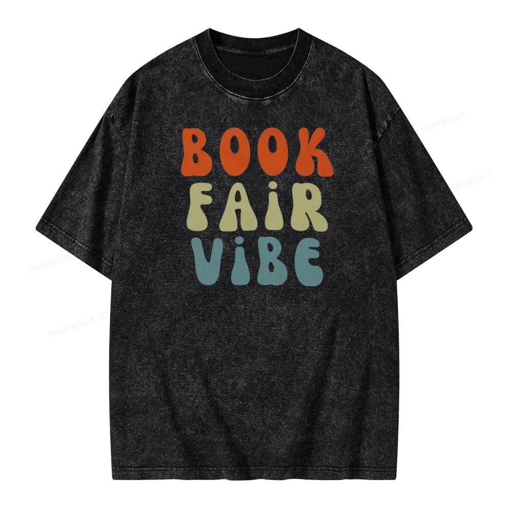 Pagewings Book Fair Vibe Unisex Washed T-shirt