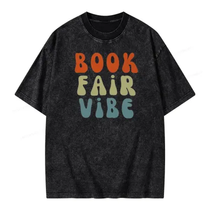 Pagewings Book Fair Vibe Unisex Washed T-shirt