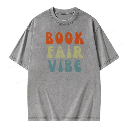 Pagewings Book Fair Vibe Unisex Washed T-shirt