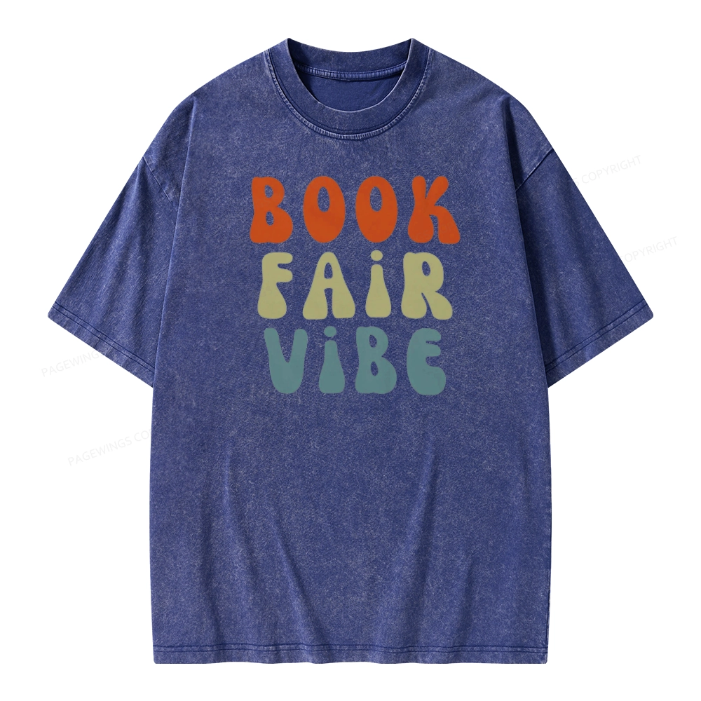 Pagewings Book Fair Vibe Unisex Washed T-shirt